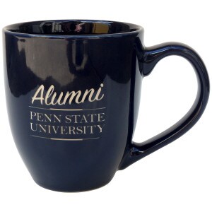 navy bistro mug with etched Alumni Penn State University
